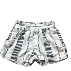 Ralph Lauren Gray and White Bermuda Shorts linen small